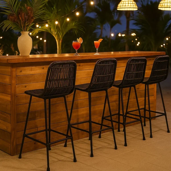TABURETE NOGAL BLACK – Elegancia urbana con impacto real - Imagen 2